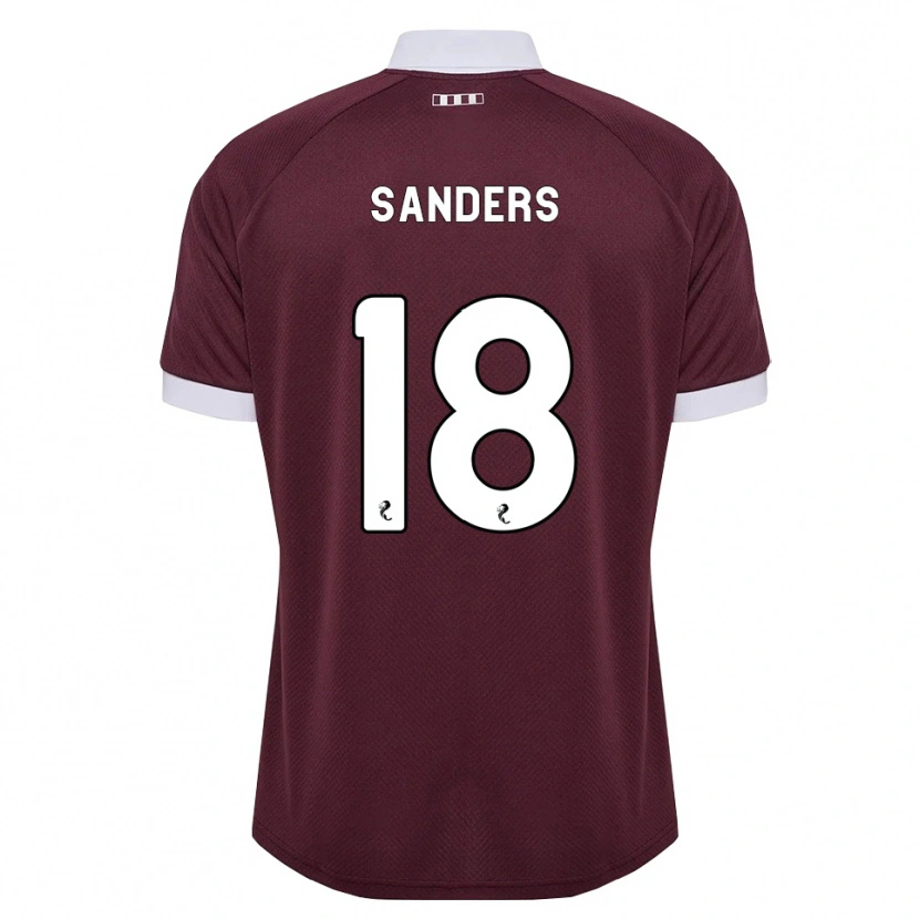 Danxen Kinder Charlie Sanders #18 Burgunder Weiß Heimtrikot Trikot 2026/27 T-Shirt Österreich