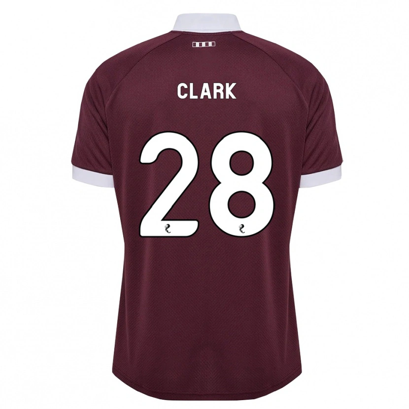 Danxen Kinder Zander Clark #28 Burgunder Weiß Heimtrikot Trikot 2026/27 T-Shirt Österreich