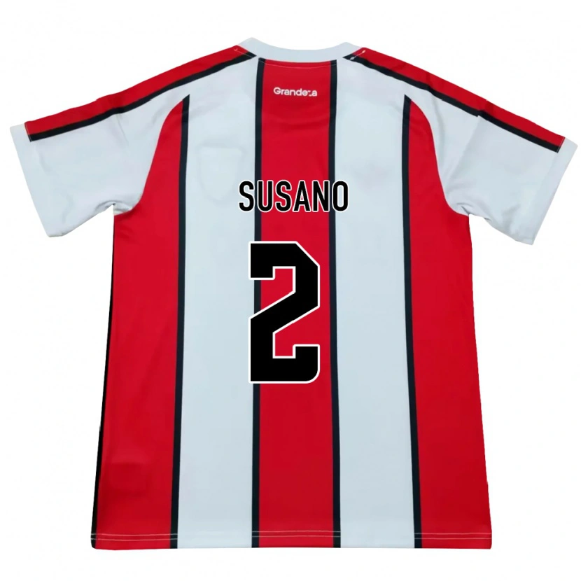 Danxen Kinder Ángel Susano #2 Weiß Rot Schwarz Auswärtstrikot Trikot 2026/27 T-Shirt Österreich