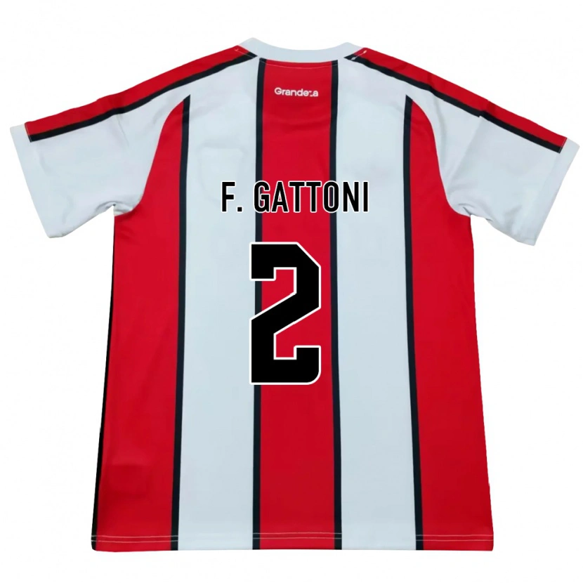 Danxen Kinder Federico Gattoni #2 Weiß Rot Schwarz Auswärtstrikot Trikot 2026/27 T-Shirt Österreich
