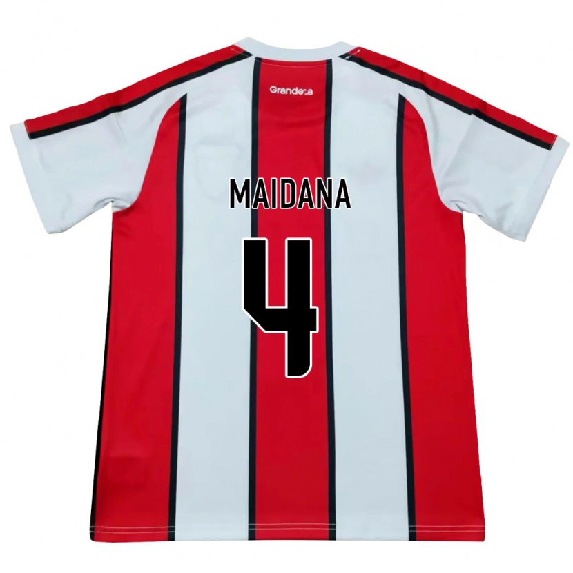 Danxen Kinder Jonatan Maidana #4 Weiß Rot Schwarz Auswärtstrikot Trikot 2026/27 T-Shirt Österreich
