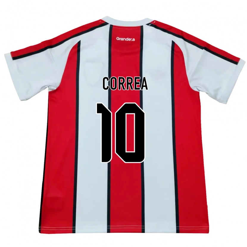 Danxen Kinder Ángel Correa #10 Weiß Rot Schwarz Auswärtstrikot Trikot 2026/27 T-Shirt Österreich