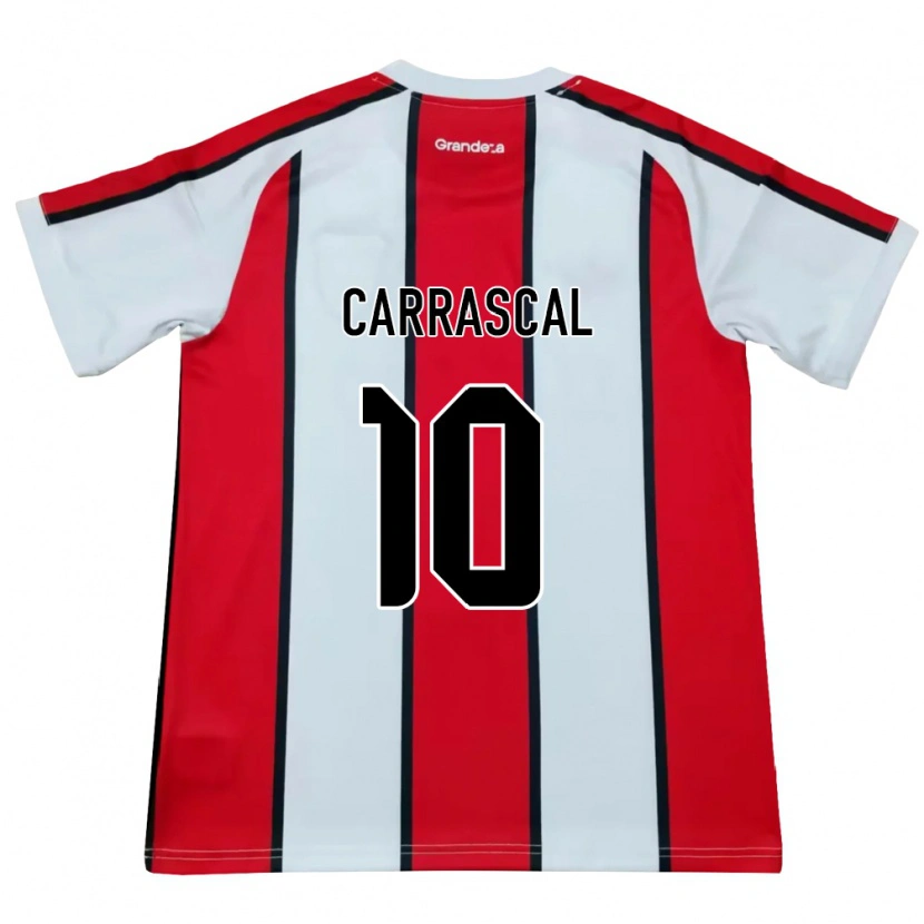 Danxen Kinder Jorge Carrascal #10 Weiß Rot Schwarz Auswärtstrikot Trikot 2026/27 T-Shirt Österreich