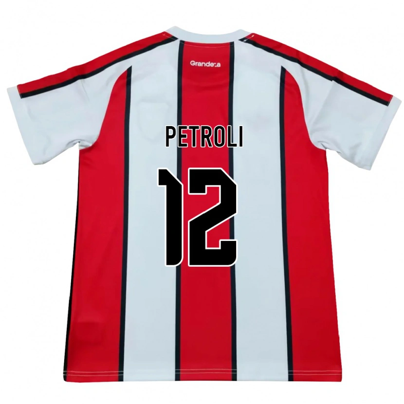 Danxen Kinder Franco Petroli #12 Weiß Rot Schwarz Auswärtstrikot Trikot 2026/27 T-Shirt Österreich
