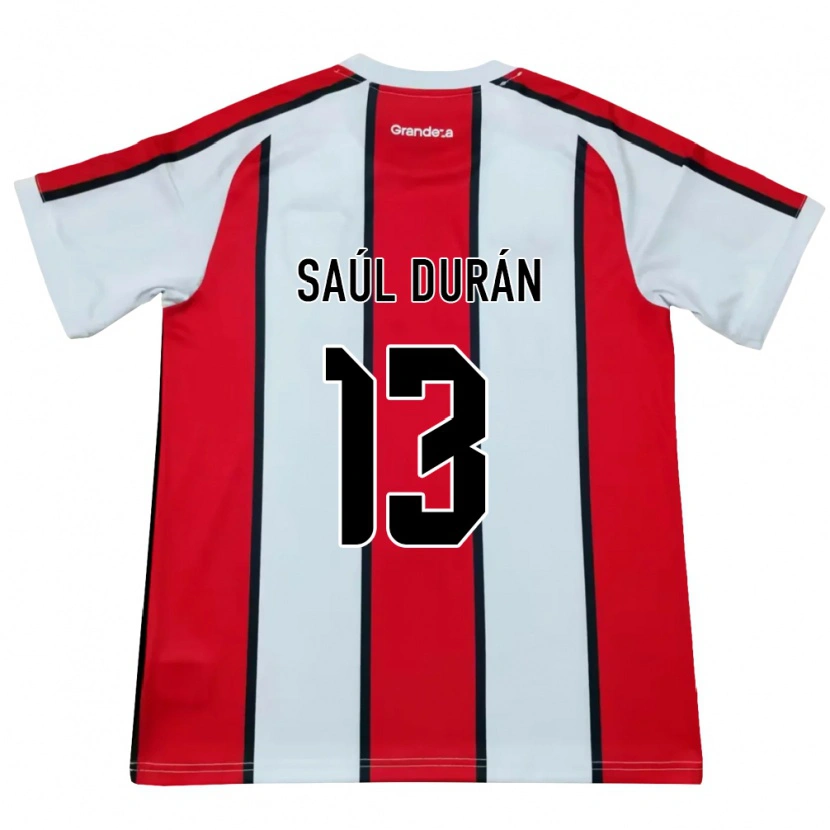 Danxen Kinder Saúl Durán #13 Weiß Rot Schwarz Auswärtstrikot Trikot 2026/27 T-Shirt Österreich
