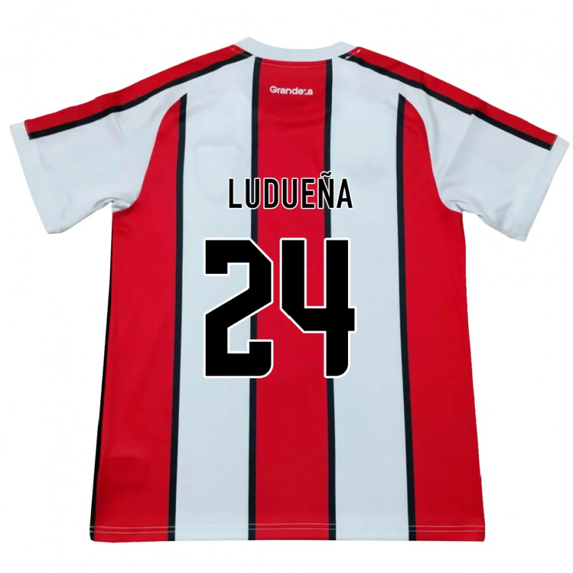 Danxen Kinder Belén Ludueña #24 Weiß Rot Schwarz Auswärtstrikot Trikot 2026/27 T-Shirt Österreich