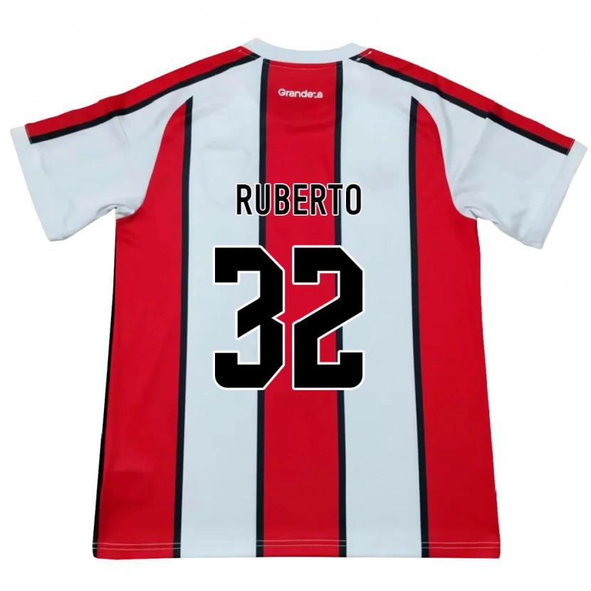 Danxen Kinder Agustín Ruberto #32 Weiß Rot Schwarz Auswärtstrikot Trikot 2026/27 T-Shirt Österreich