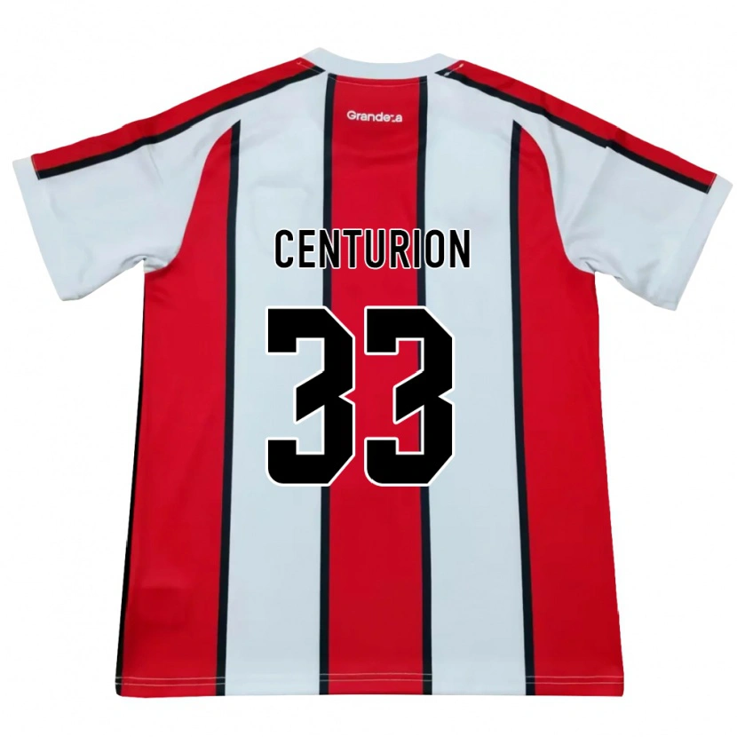 Danxen Kinder Ezequiel Centurión #33 Weiß Rot Schwarz Auswärtstrikot Trikot 2026/27 T-Shirt Österreich