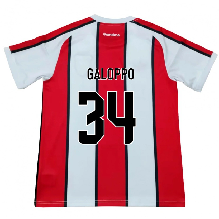 Danxen Kinder Giuliano Galoppo #34 Weiß Rot Schwarz Auswärtstrikot Trikot 2026/27 T-Shirt Österreich