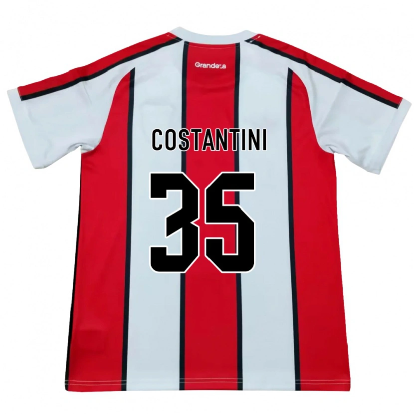 Danxen Kinder Giorgio Costantini #35 Weiß Rot Schwarz Auswärtstrikot Trikot 2026/27 T-Shirt Österreich