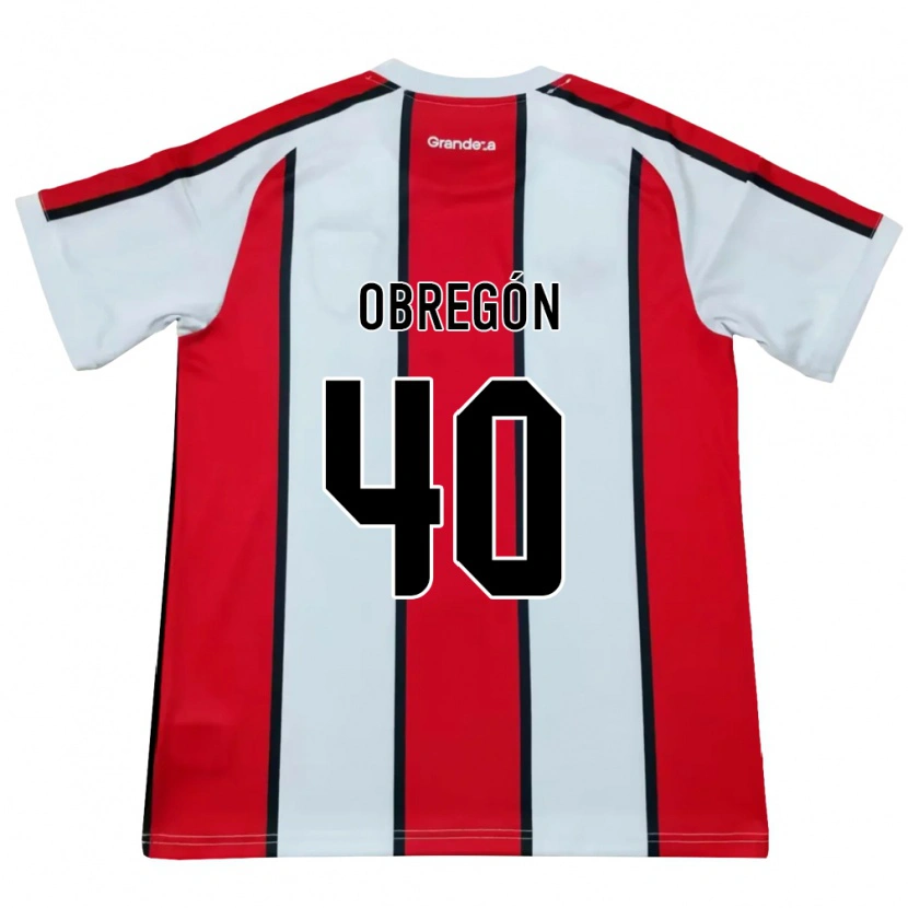 Danxen Kinder Agustín Obregón #40 Weiß Rot Schwarz Auswärtstrikot Trikot 2026/27 T-Shirt Österreich