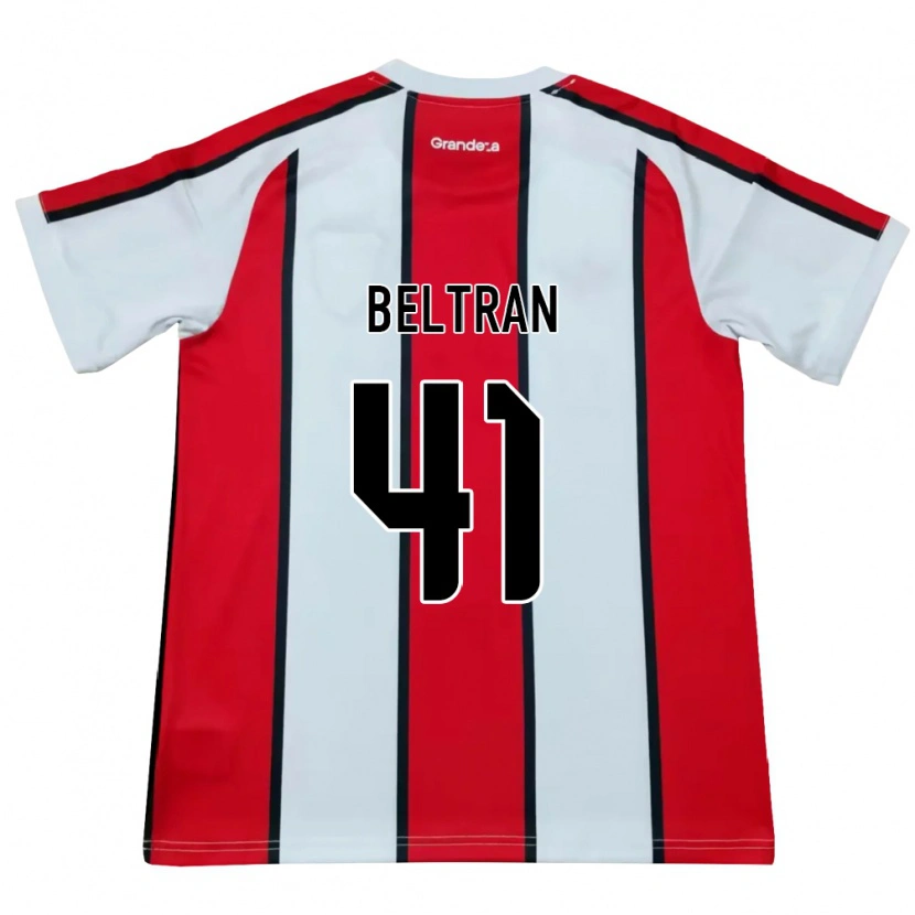 Danxen Kinder Santiago Beltrán #41 Weiß Rot Schwarz Auswärtstrikot Trikot 2026/27 T-Shirt Österreich