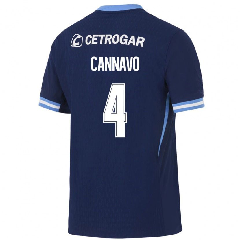 Danxen Kinder Ezequiel Cannavo #4 Königsblau Hellblau Weiß Auswärtstrikot Trikot 2026/27 T-Shirt Österreich