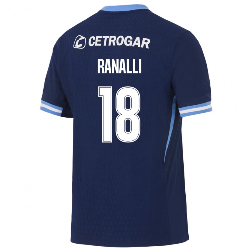 Danxen Kinder Santiago Ranalli #18 Königsblau Hellblau Weiß Auswärtstrikot Trikot 2026/27 T-Shirt Österreich