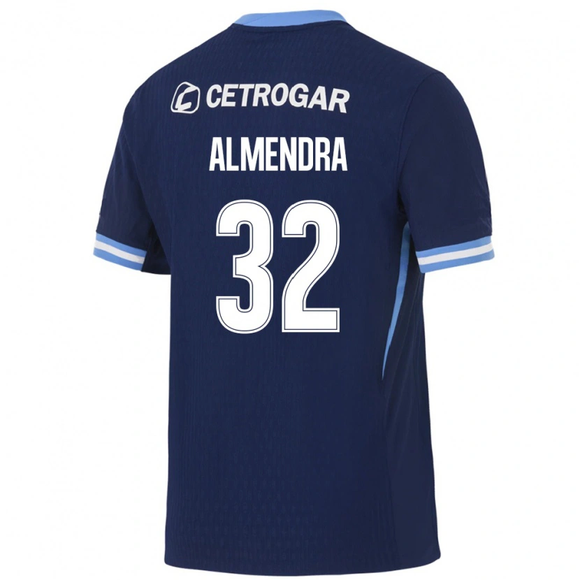 Danxen Kinder Agustin Almendra #32 Königsblau Hellblau Weiß Auswärtstrikot Trikot 2026/27 T-Shirt Österreich