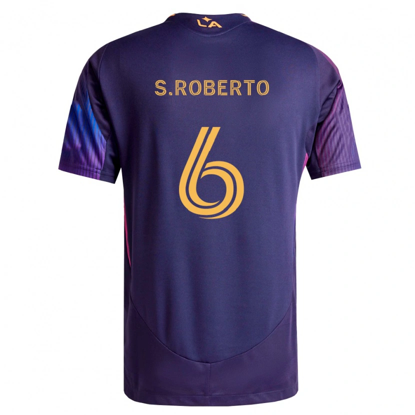Danxen Kinder Sergi Roberto #6 Tiefviolett Gelb Auswärtstrikot Trikot 2026/27 T-Shirt Österreich