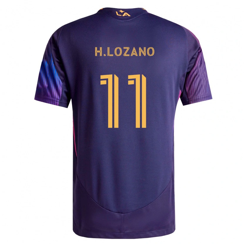 Danxen Kinder Hirving Lozano #11 Tiefviolett Gelb Auswärtstrikot Trikot 2026/27 T-Shirt Österreich