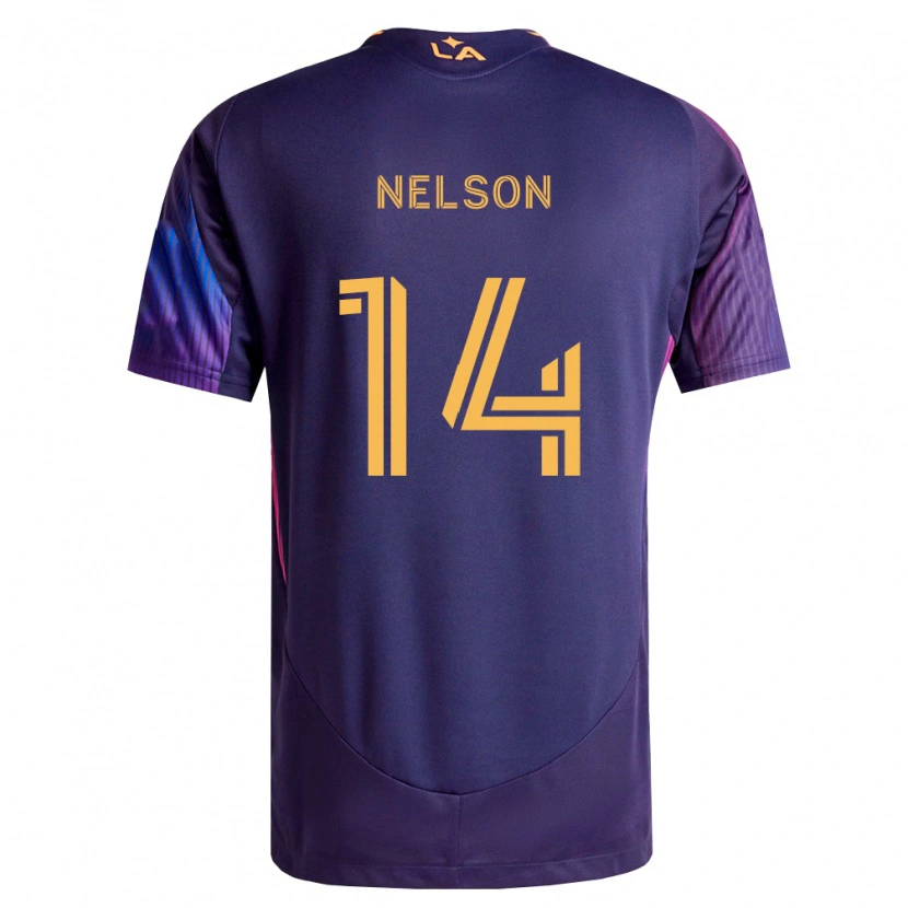 Danxen Kinder John Nelson #14 Tiefviolett Gelb Auswärtstrikot Trikot 2026/27 T-Shirt Österreich