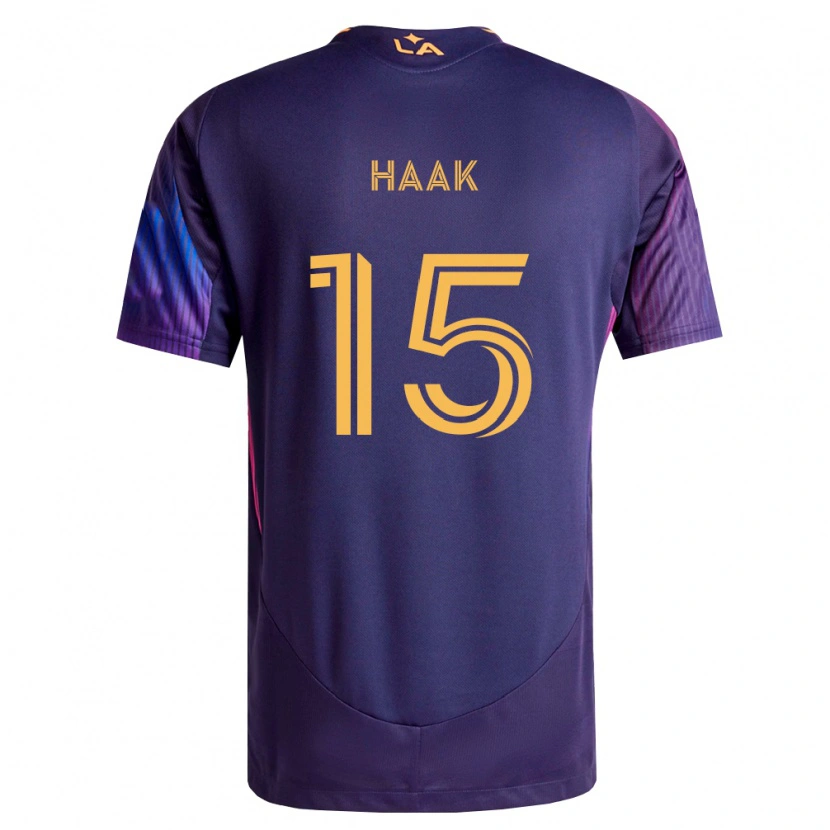 Danxen Kinder Justin Haak #15 Tiefviolett Gelb Auswärtstrikot Trikot 2026/27 T-Shirt Österreich