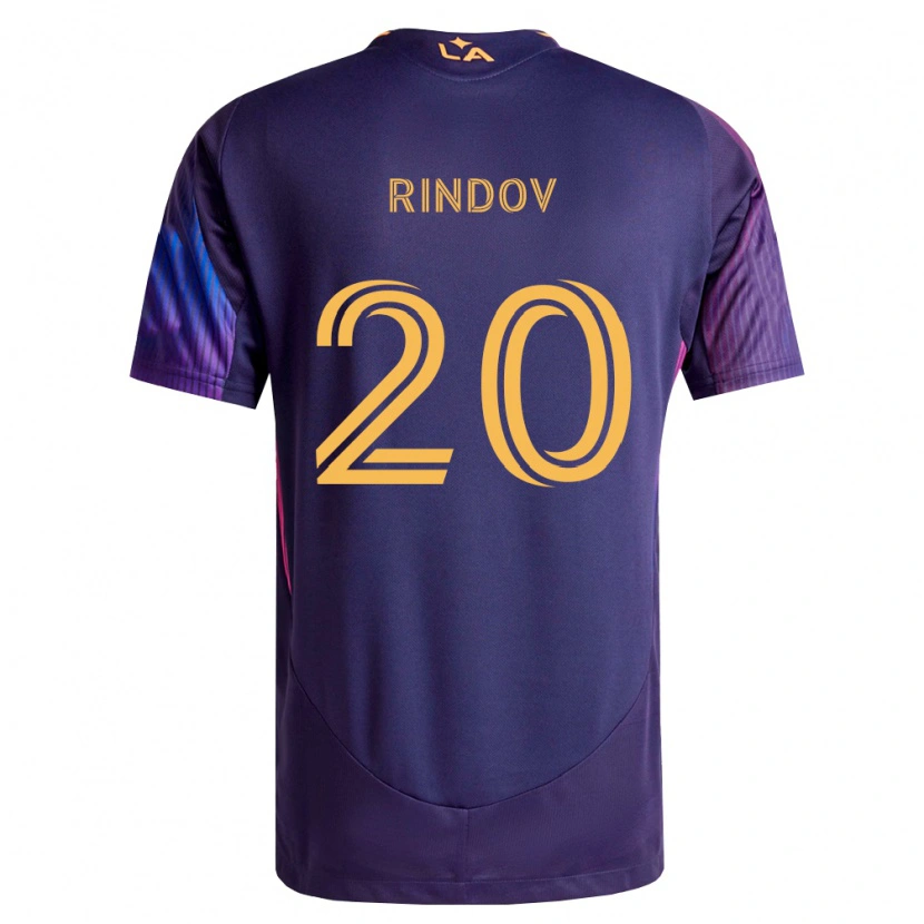 Danxen Kinder Chris Rindov #20 Tiefviolett Gelb Auswärtstrikot Trikot 2026/27 T-Shirt Österreich
