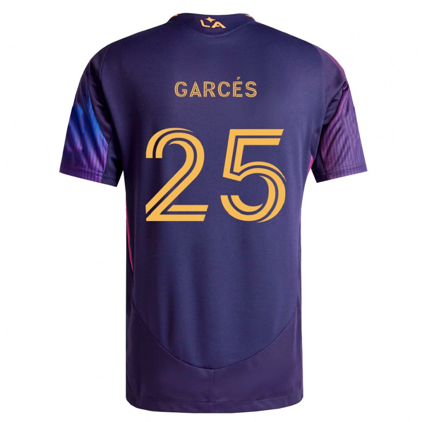Danxen Kinder Carlos Garcés #25 Tiefviolett Gelb Auswärtstrikot Trikot 2026/27 T-Shirt Österreich