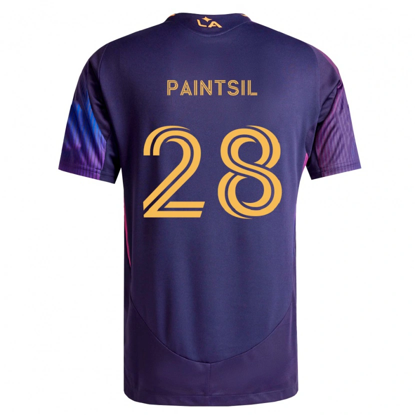 Danxen Kinder Joseph Paintsil #28 Tiefviolett Gelb Auswärtstrikot Trikot 2026/27 T-Shirt Österreich