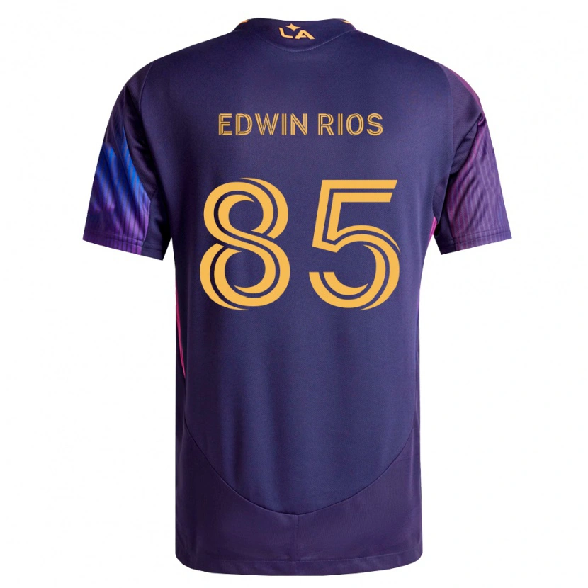 Danxen Kinder Edwin Ríos #85 Tiefviolett Gelb Auswärtstrikot Trikot 2026/27 T-Shirt Österreich