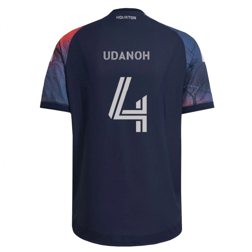Danxen Kinder Iffy Udanoh #4 Tiefblau Weiß Orange Auswärtstrikot Trikot 2026/27 T-Shirt Österreich