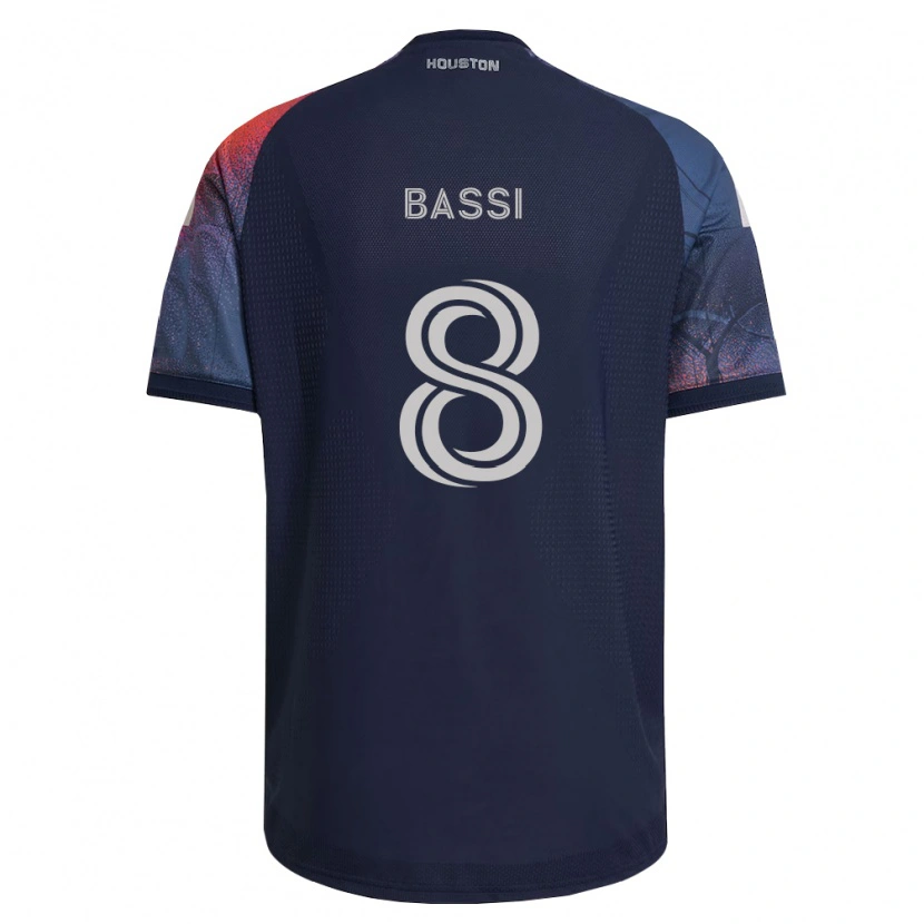 Danxen Kinder Amine Bassi #8 Tiefblau Weiß Orange Auswärtstrikot Trikot 2026/27 T-Shirt Österreich