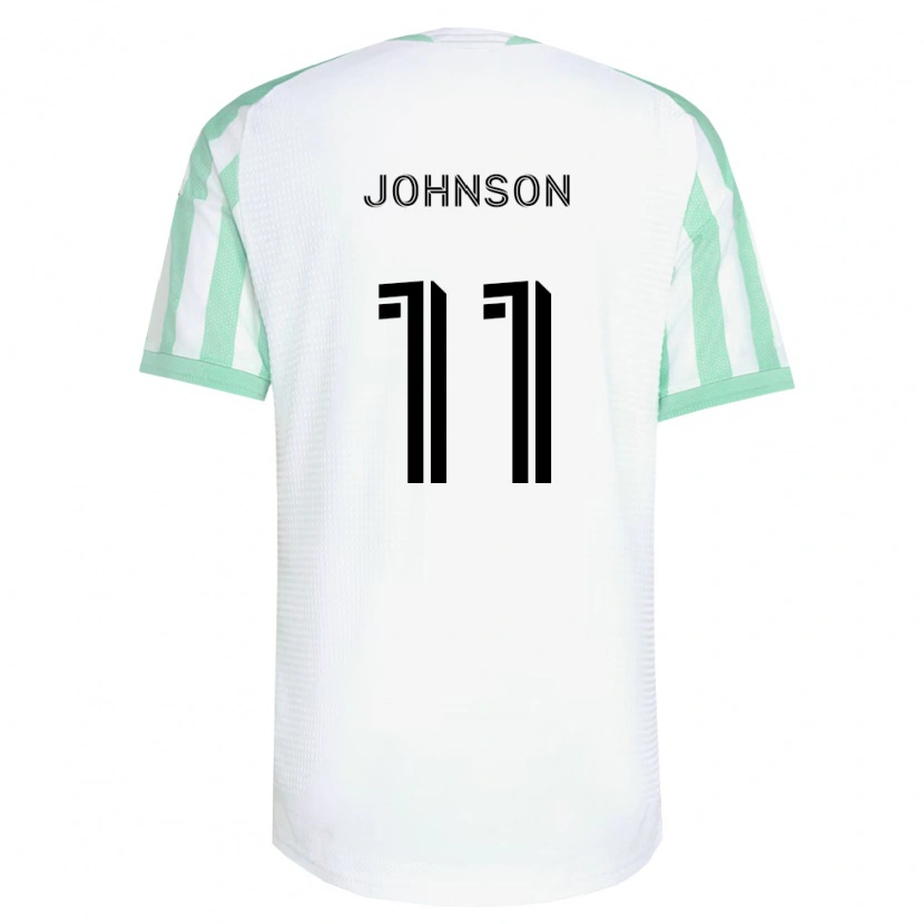 Danxen Kinder Emmanuel Johnson #11 Hellgrün Schwarz Weiß Auswärtstrikot Trikot 2026/27 T-Shirt Österreich