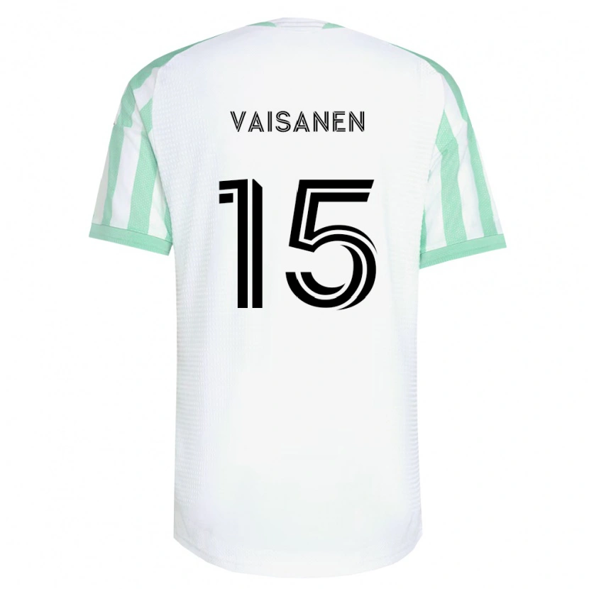 Danxen Kinder Leo Väisänen #15 Hellgrün Schwarz Weiß Auswärtstrikot Trikot 2026/27 T-Shirt Österreich