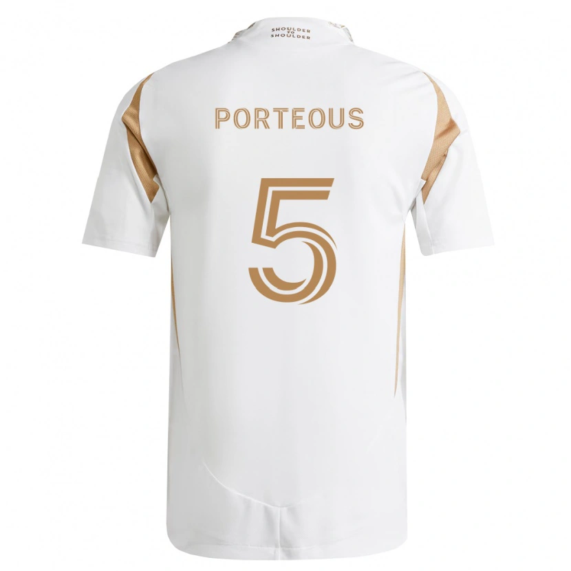 Danxen Kinder Ryan Porteous #5 Weiß Braun Auswärtstrikot Trikot 2026/27 T-Shirt Österreich