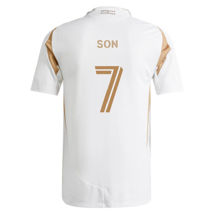 Danxen Kinder Heung-Min Son #7 Weiß Braun Auswärtstrikot Trikot 2026/27 T-Shirt Österreich