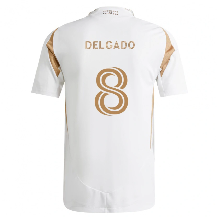 Danxen Kinder Mark Delgado #8 Weiß Braun Auswärtstrikot Trikot 2026/27 T-Shirt Österreich