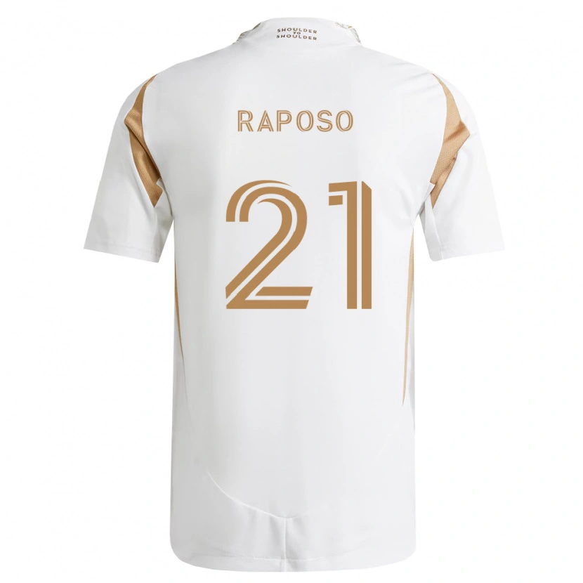 Danxen Kinder Ryan Raposo #21 Weiß Braun Auswärtstrikot Trikot 2026/27 T-Shirt Österreich
