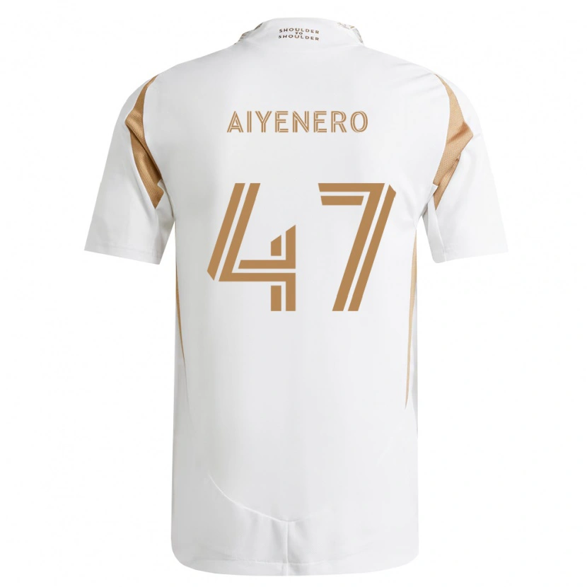 Danxen Kinder Marius Aiyenero #47 Weiß Braun Auswärtstrikot Trikot 2026/27 T-Shirt Österreich