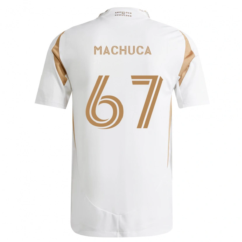 Danxen Kinder Jacob Machuca #67 Weiß Braun Auswärtstrikot Trikot 2026/27 T-Shirt Österreich