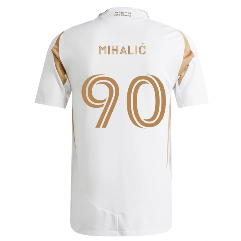 Danxen Kinder Tommy Mihalić #90 Weiß Braun Auswärtstrikot Trikot 2026/27 T-Shirt Österreich