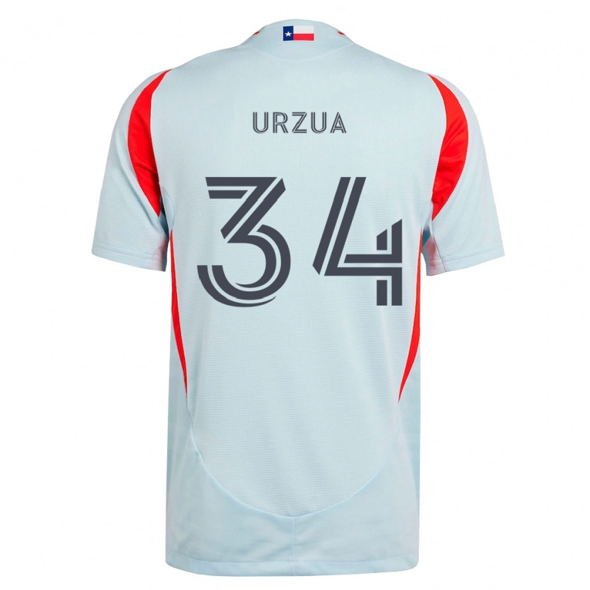 Danxen Kinder Alejandro Urzua #34 Dunkelgrau Weiß Rot Auswärtstrikot Trikot 2026/27 T-Shirt Österreich
