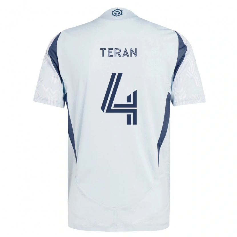 Danxen Kinder Carlos Terán #4 Blau Grau Weiß Auswärtstrikot Trikot 2026/27 T-Shirt Österreich
