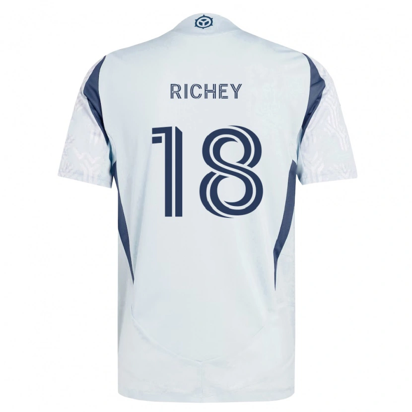 Danxen Kinder Spencer Richey #18 Blau Grau Weiß Auswärtstrikot Trikot 2026/27 T-Shirt Österreich