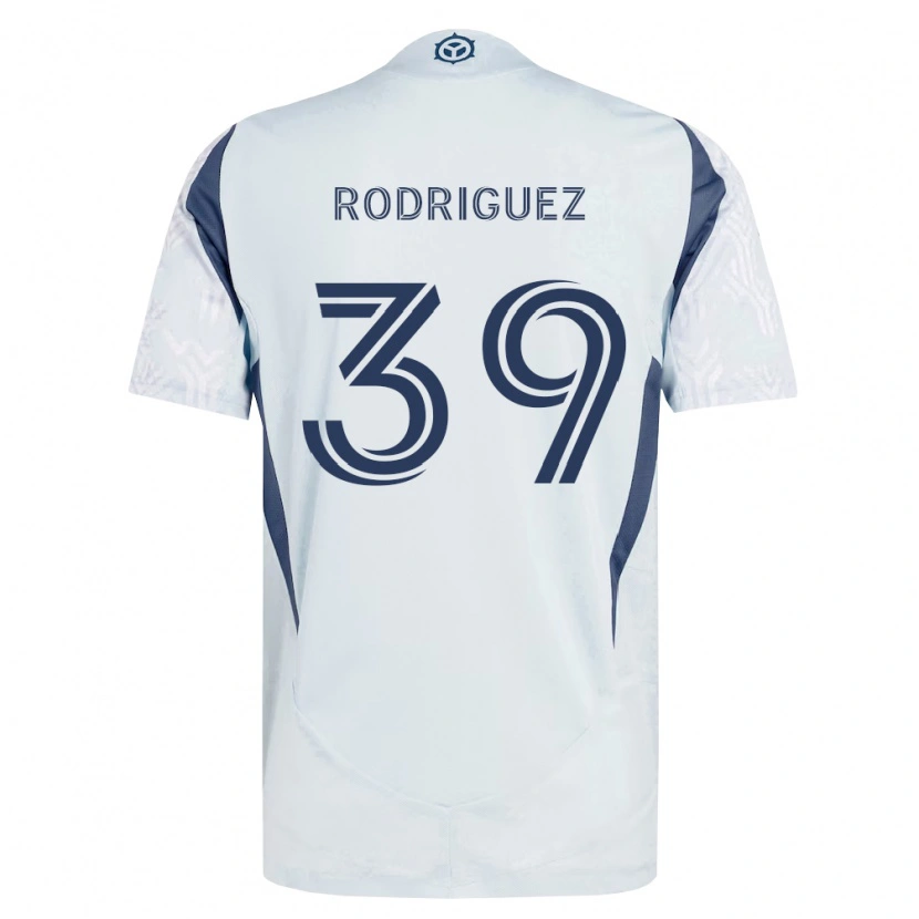 Danxen Kinder Allan Rodriguez #39 Blau Grau Weiß Auswärtstrikot Trikot 2026/27 T-Shirt Österreich