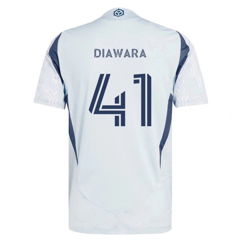 Danxen Kinder Tidiane Diawara #41 Blau Grau Weiß Auswärtstrikot Trikot 2026/27 T-Shirt Österreich