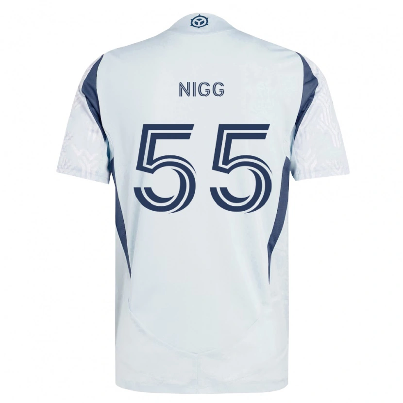Danxen Kinder Damian Nigg #55 Blau Grau Weiß Auswärtstrikot Trikot 2026/27 T-Shirt Österreich