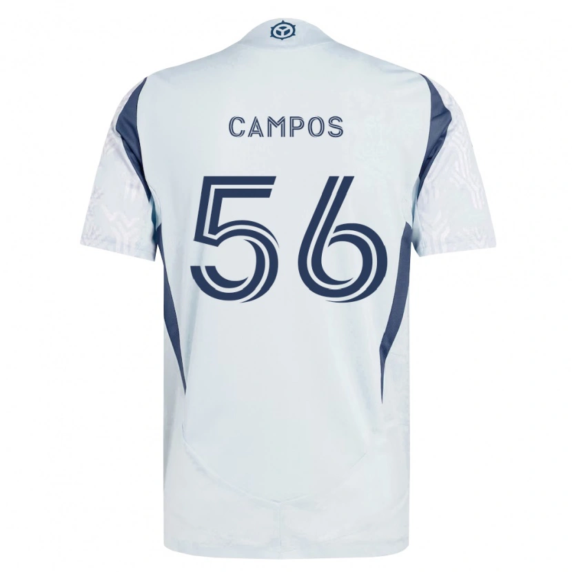 Danxen Kinder Edgar Campos #56 Blau Grau Weiß Auswärtstrikot Trikot 2026/27 T-Shirt Österreich