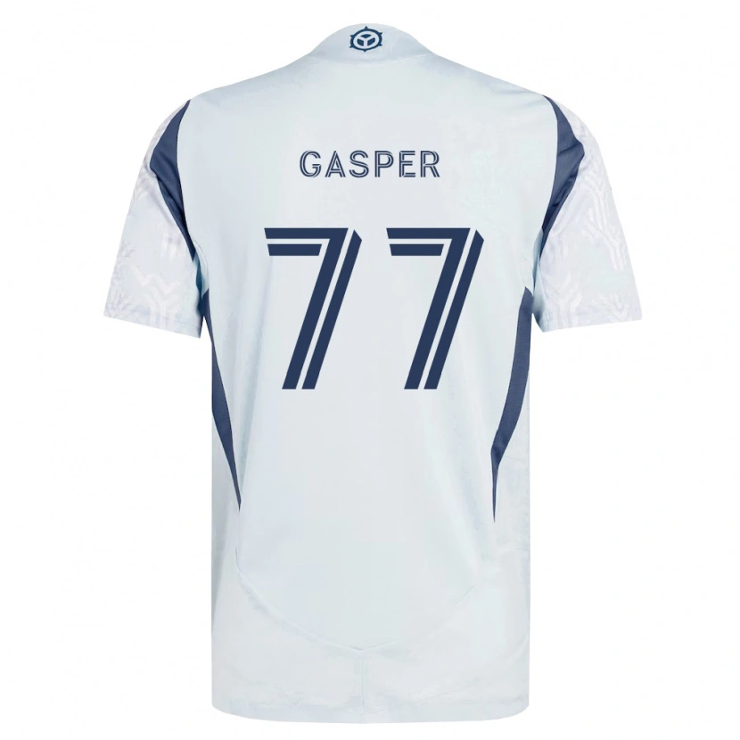 Danxen Kinder Chase Gasper #77 Blau Grau Weiß Auswärtstrikot Trikot 2026/27 T-Shirt Österreich