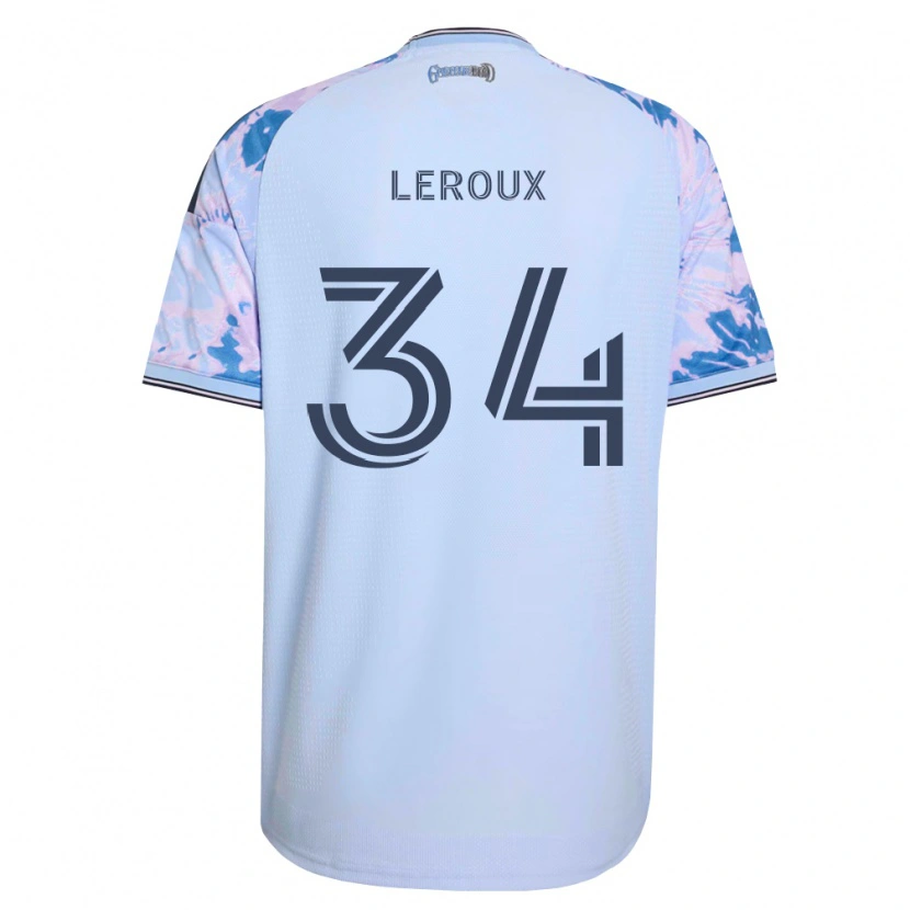 Danxen Kinder Beau Leroux #34 Königsblau Weiß Schwarz Auswärtstrikot Trikot 2026/27 T-Shirt Österreich