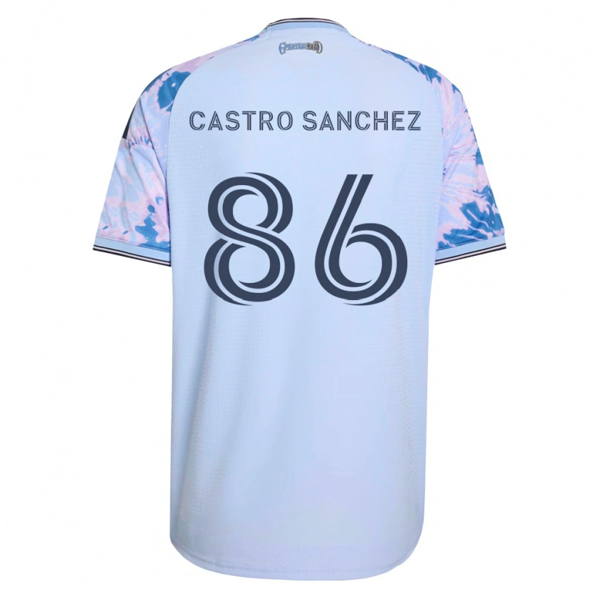 Danxen Kinder Andy Castro Sanchez #86 Königsblau Weiß Schwarz Auswärtstrikot Trikot 2026/27 T-Shirt Österreich