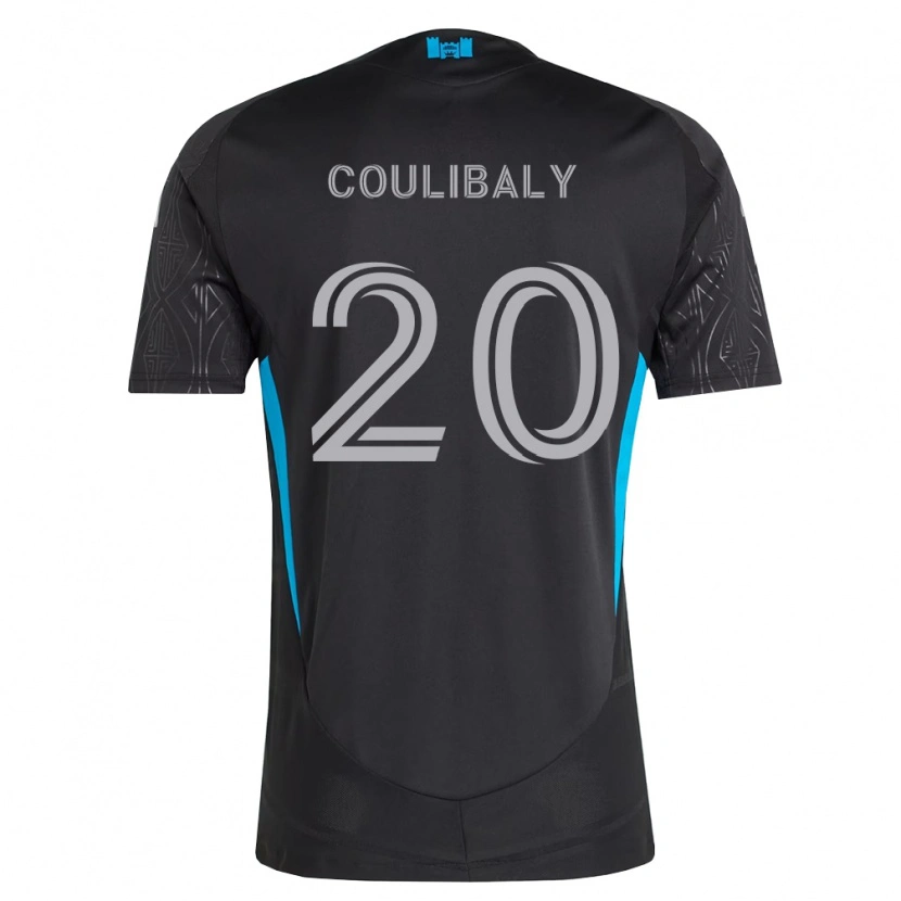 Danxen Kinder Baye Coulibaly #20 Schwarz Weiß Himmelblau Auswärtstrikot Trikot 2026/27 T-Shirt Österreich