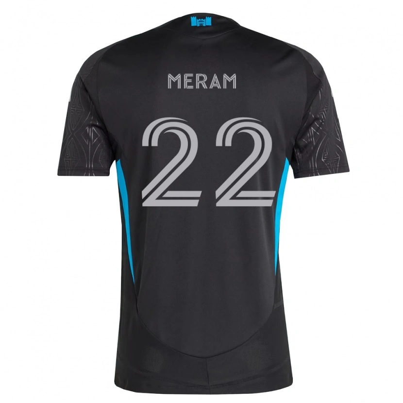Danxen Kinder Justin Meram #22 Schwarz Weiß Himmelblau Auswärtstrikot Trikot 2026/27 T-Shirt Österreich